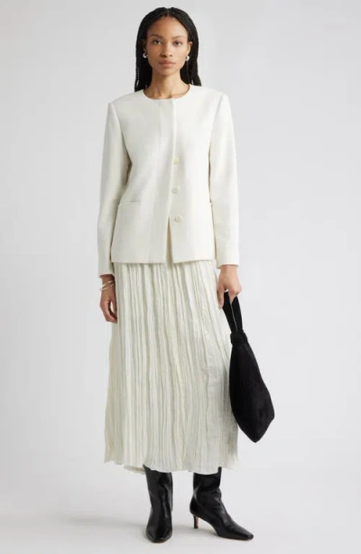 Nordstrom Crinkle A-line Maxi Skirt In White