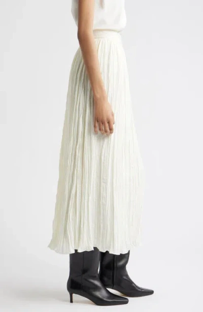 Nordstrom Crinkle A-line Maxi Skirt In White