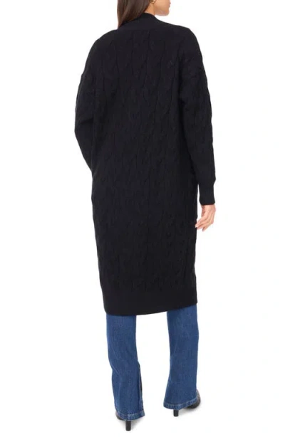Vince Camuto Open Front Cable Stitch Cardigan In Blue