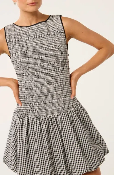 Ever New Lily Bubble Hem Tie Back Minidress In Gray