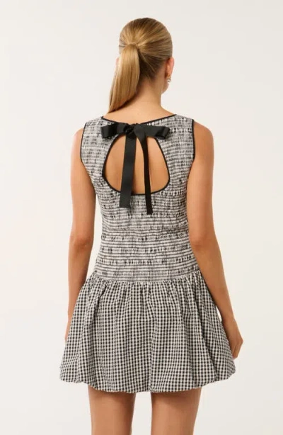 Ever New Lily Bubble Hem Tie Back Minidress In Gray