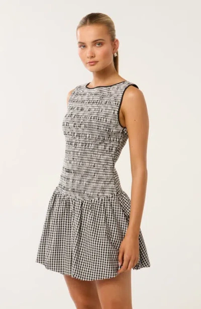 Ever New Lily Bubble Hem Tie Back Minidress In Gray