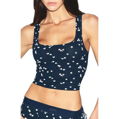 Skims 3-pack Cotton Rib Tank In Blue