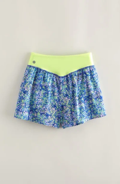 Zella Girl Kids' Finish Line Running Shorts In Blue