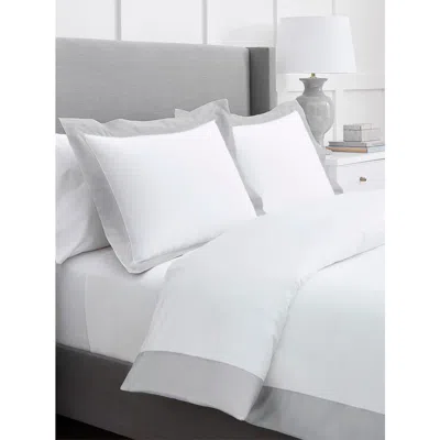 Boll & Branch Signature Colorblock Organic Cotton Duvet Cover & Sham Set In White