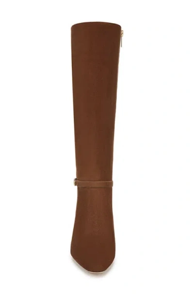 Veronica Beard Kenzie Suede Harness Knee Boots In Burgundy