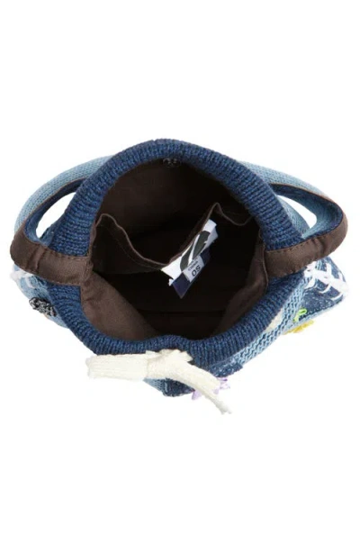 Yanyan Embellished Check Cotton Knit Handbag