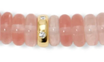 Ef Collection Semiprecious Stone Rondelle Bead Necklace