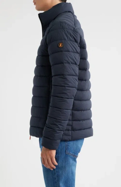 Save The Duck Alex Zip-front Padded Jacket In Blue