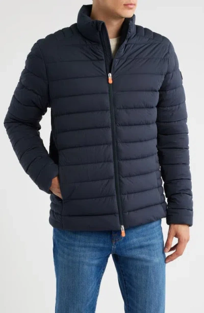 Save The Duck Alex Zip-front Padded Jacket In Blue