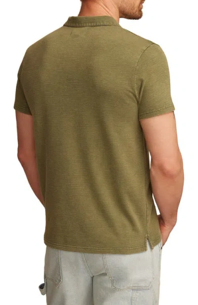 Lucky Brand Jacquard Slub Jersey Polo In Green