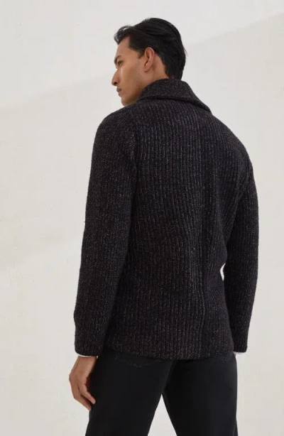 Brunello Cucinelli Double-breasted Cashmere And Silk Blend Cardigan In Black