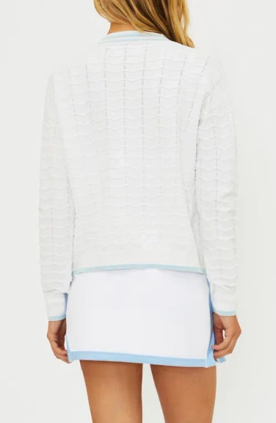 Beach Riot Gene Open Stitch Cardigan In White