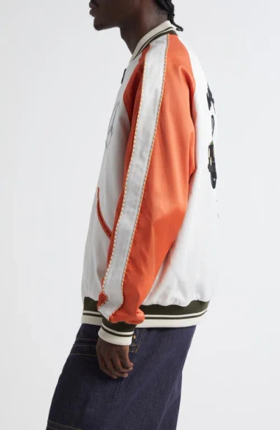 Moncler Genius Moncler X Mercedes-benz 'satet' Reversible Bomber Jacke In Orange