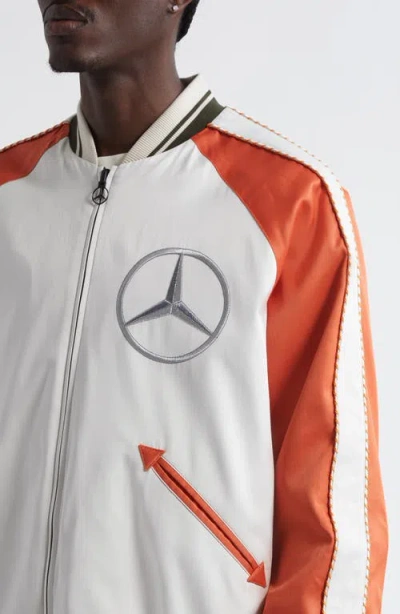 Moncler Genius Moncler X Mercedes-benz 'satet' Reversible Bomber Jacke In Orange