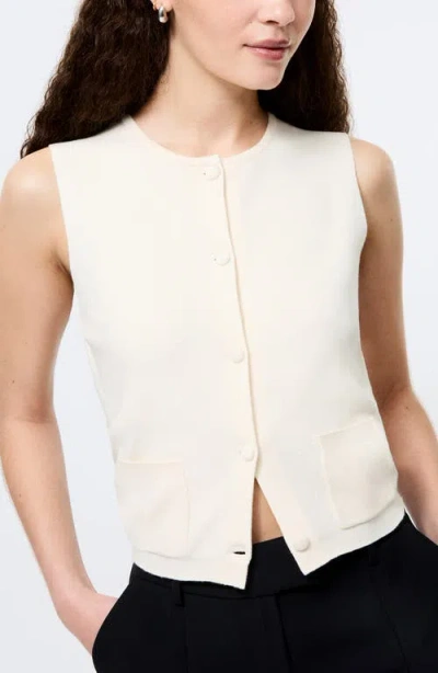 French Connection Cosysoft Knit Vest In White