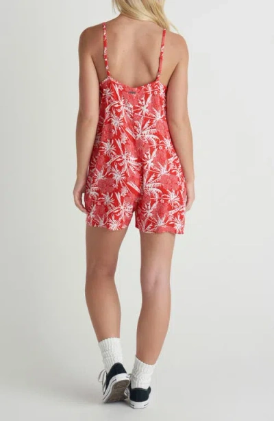 Hurley Getaway Romper In Red