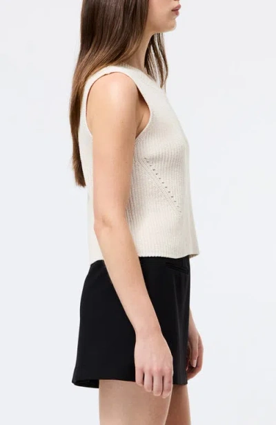 French Connection Mozart Crop Sweater Vest In Neutral