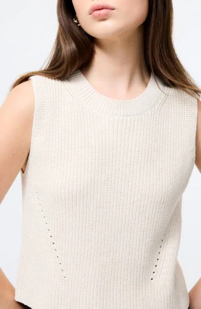 French Connection Mozart Crop Sweater Vest In Neutral