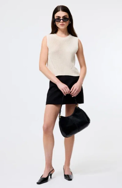 French Connection Mozart Crop Sweater Vest In Neutral