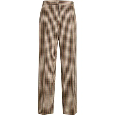 Jil Sander Check Tailored Virgin Wool Pants In Multi