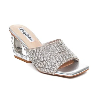 Lady Couture Rhinestone Jewel Heel Slide