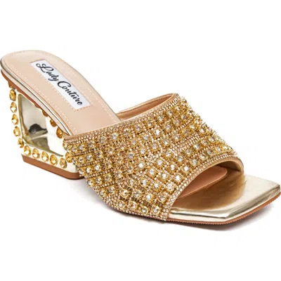 Lady Couture Rhinestone Jewel Heel Slide