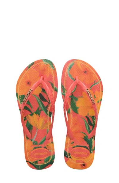 Havaianas Kids' Slim Tropical Floral Flip Flop