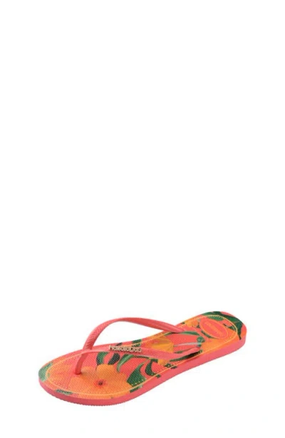 Havaianas Kids' Slim Tropical Floral Flip Flop