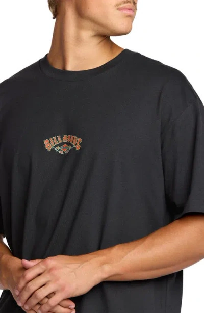 Billabong Rose Arch Cotton Graphic T-shirt In Black