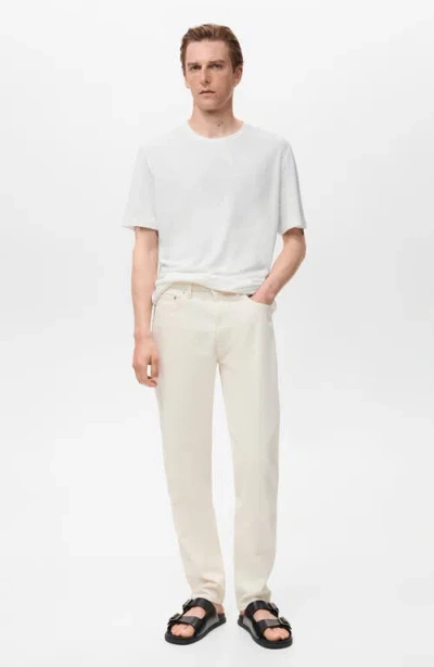 Mango Slim Fit Linen Blend T-shirt