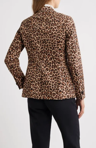 Anne Klein One-button Stretch Cotton Blazer