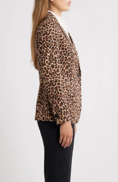 Anne Klein One-button Stretch Cotton Blazer