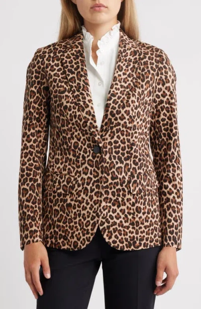 Anne Klein One-button Stretch Cotton Blazer