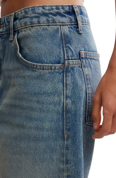 Free People Deep Trance Low Rise Barrel Leg Jeans In From Beyond In Blue