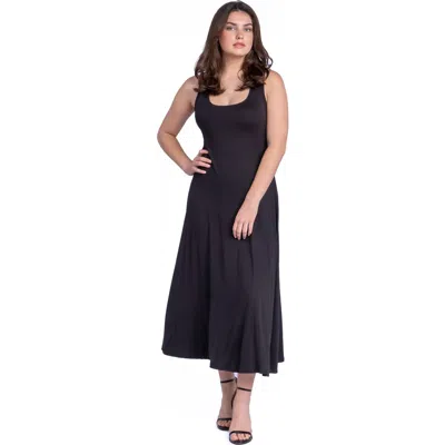 24seven Comfort Apparel Petite Slim Fit A-line Sleeveless Maxi Dress