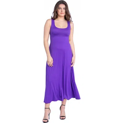 24seven Comfort Apparel Slim Fit A Line Sleeveless Maternity Maxi Dress
