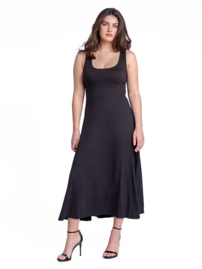 24seven Comfort Apparel Petite Slim Fit A-line Sleeveless Maxi Dress