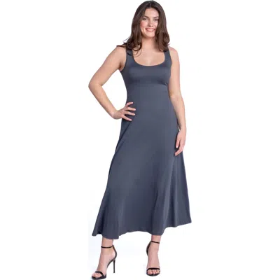 24seven Comfort Apparel Petite Slim Fit A-line Sleeveless Maxi Dress