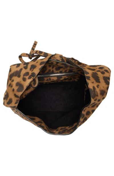Reformation Small Vittoria Leather Tote In Animal Print