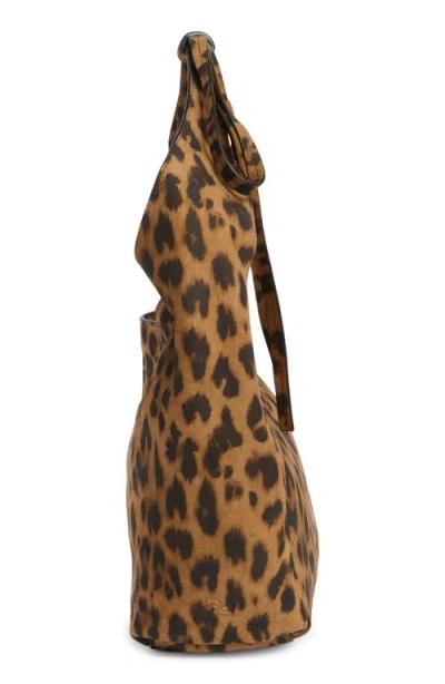Reformation Small Vittoria Leather Tote In Animal Print