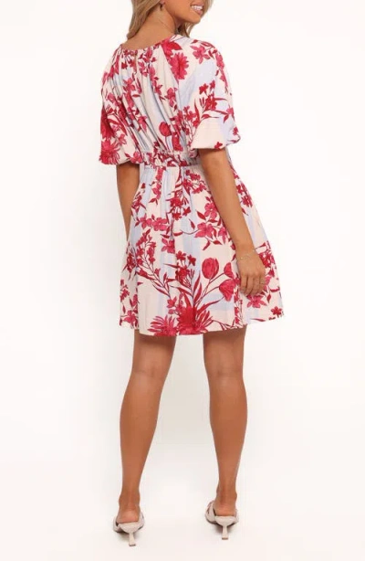 Petal And Pup Petal & Pup Simmons Floral Puff Sleeve Dress In Red