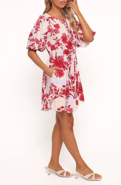 Petal And Pup Petal & Pup Simmons Floral Puff Sleeve Dress In Red