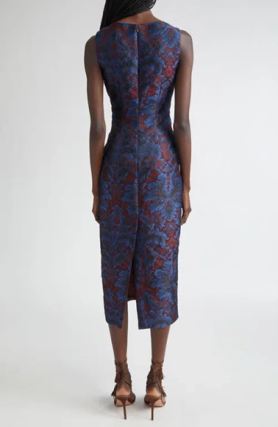 Etro Paisley Jacquard Corset Sheath Dress In Multi