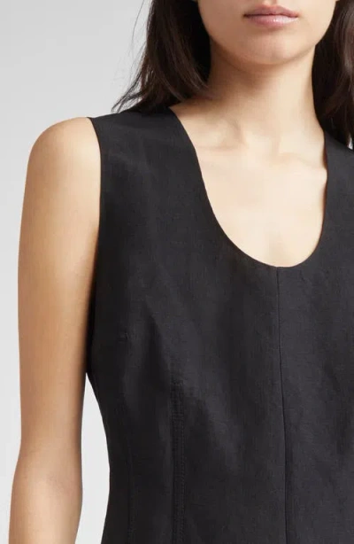 Partow Haley Sleeveless Ripstop In Black