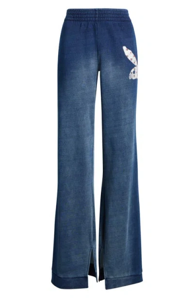 Ptcl X Playboy Embellished Wide Leg Sweatpants