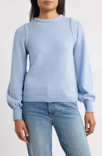 Hatley Braided Sweater In Blue