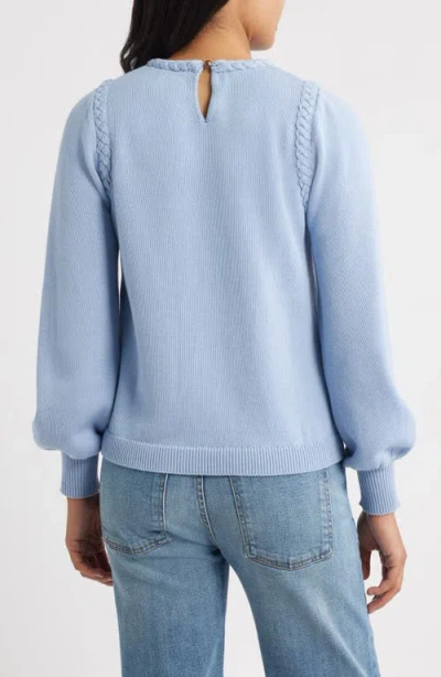Hatley Braided Sweater In Blue