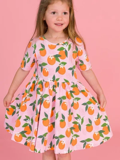 Rufflebutts Baby Girls Knit Short Sleeve Twirl Dress In Green