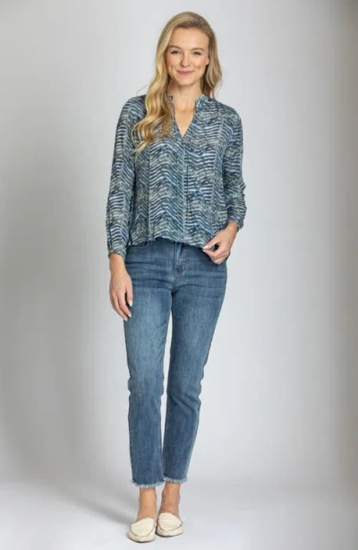 Apny Printed Top In Blue
